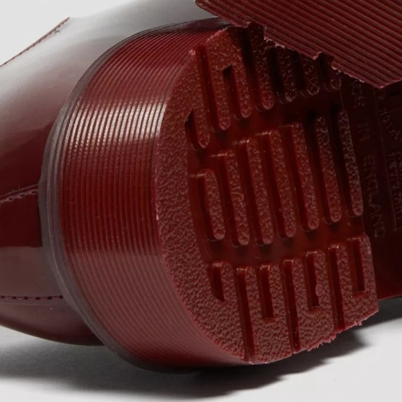 Dr. Martens England oxford mono oxblood red patent leather 1461 3-eye women's 8 - Picture 11 of 13